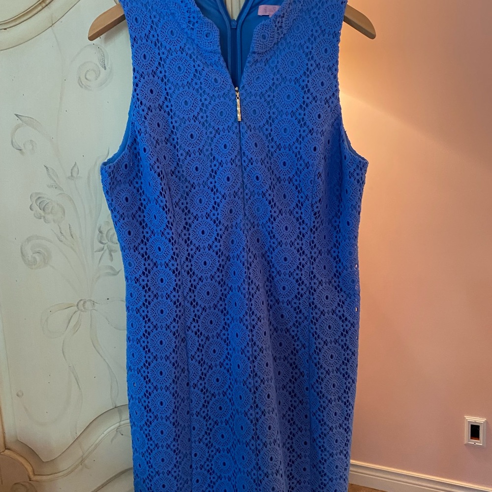 Lilly Pulitzer Royal Blue Crochet Sheath Dress